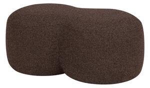 Poggiapiedi marrone scuro con rivestimento in bouclé Umbo – noo.ma