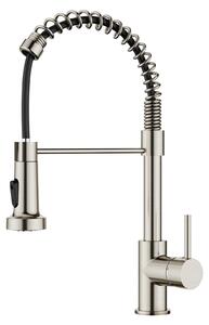 Rubinetto da cucina con beccuccio estraibile, girevole a 360°, con 2 tipi di getto d'acqua