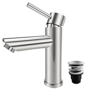 Rubinetto da bagno con scarico - miscelatore per lavabo - acciaio inossidabile