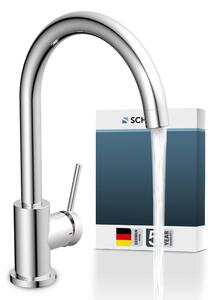 Rubinetto da cucina, rubinetto per acqua da cucina, rubinetto girevole a 360 gradi per lavelli doppi, modello 79116, finitura cromata