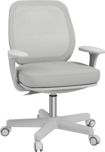 Sedia da ufficio, sedia da scrivania ergonomica con funzione girevole, regolabile in altezza 55 x 48 x 82,5-94,5 cm Grigio