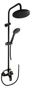 Slezák-RAV Slezák Rav CO382/3CMATZ Miscelatore per doccia con soffione e doccetta nero opaco/oro Colore: nero opaco/oro, Dimensioni: 150 mm