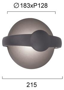 Lampada da parete LED MAYORKA LED/12W/230V grigia