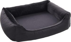 Cestino per cani Flamingo Esmo rettangolare nero, dimensioni: 100 x 80 x 25 cm