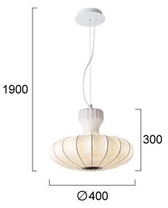 Lampada a sospensione su cavo LED BOLA LED/11W/230V + 1xE27/5W CRI 90 bianco