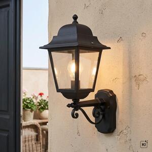 Grande luce da esterno rustica nera H:50cm alluminio IP44 E27 lampada da parete lanterna giardino casa esterno