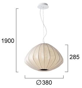 Lampadario LED sospeso su cavo BOLA LED/11W/230V + 1xE27/5W crema