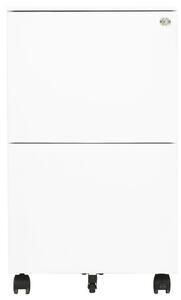 Schedario Mobile Bianco 39x45x67 cm in Acciaio