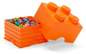 Scatola portaoggetti arancione quadrata - LEGO®