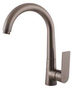 Slezák-RAV Miscelatore per lavello NIL grigio metallo - spazzolato opaco, Colore: GRIGIO METALLO - spazzolato opaco, Finitura superficiale: PVD, Dimensione: 3/8''