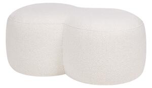 Poggiapiedi beige con rivestimento in bouclé Umbo – noo.ma