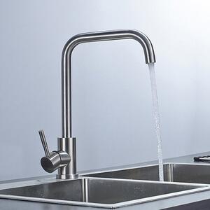 Miscelatore da cucina Ausmann Inox Square con bocca girevole interamente in acciaio inox 1208958309