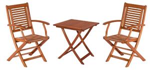 Set Cordoba Merxx 3 pezzi, 2 sedie pieghevoli Cordoba, 1 tavolo pieghevole, 70 x 70 cm
