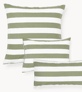 Federa reversibile in cotone a righe Lorena
