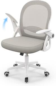 Sedia da ufficio ergonomica vincitrice del test, sedia da scrivania con schienale traspirante, regolabile per la massima libertà di movimento, grigia