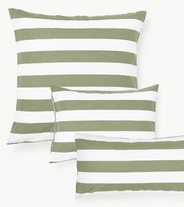 Federa reversibile in cotone a righe Lorena