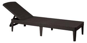 Lettino da giardino marrone scuro in rattan artificiale Jaipur - Keter