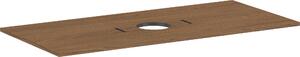 Hansgrohe Xilesa E Console avec découpe au centre pour lavabo à poser sans trou de robinetterie, 1180x550x16mm, 54277550, 54277550