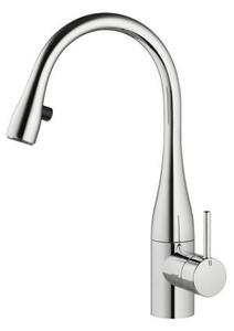 KWC Eve 1, miscelatore per lavello, acciaio inox, alta pressione