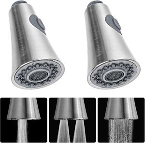 2 soffioni doccia per rubinetto da cucina, ricambio con 3 tipi di getto, soffione estensibile con attacco G 1/2