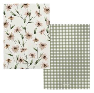 Set di 2 asciugamani in cotone 50x70 cm Tinny bloom - Happy Friday