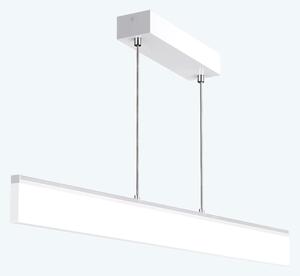 Doporro Lampadario a Sospensione 20W, 90.5 cm, Metallo Base, Lunghezza Filo 150 cm, Altezza regolabile, Lampada da Soffitto a Sospensione per Camera da Letto e Soggiorno, Bianco, Alivetta