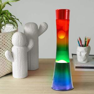 Lampada Lava Lamp 40cm Base Rainbow E Magma Multicolore