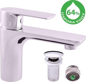 VLTAVA ECO - Miscelatore per lavabo con bocca di erogazione, cromo VTE427.0K, RAV Slezák
