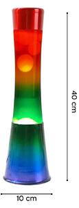 Lampada Lava Lamp 40cm Base Rainbow E Magma Multicolore