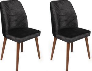 Skye Decor, Dallas-557 V2, set di sedie (2 pezzi), antracite, 100% LEGNO, 50 x 49 x 90 cm