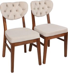 Skye Decor, Elma 760 V2, set di sedie (2 pezzi), noce, 100% LEGNO, 41,5 x 43,5 x 86 cm