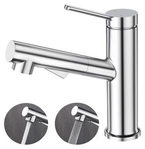 Miscelatore per lavabo da bagno, estensibile, monocomando, cromato lucido
