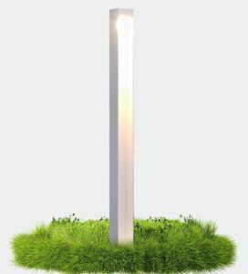 Doporro Lampione da Giardino 80 cm IP65 con LED 5W 3000K C Paletto Luminoso da Esterno in Alluminio Bianco Opaco per Sentieri, Vialetti, Terrazze e Cortili, Design Moderno