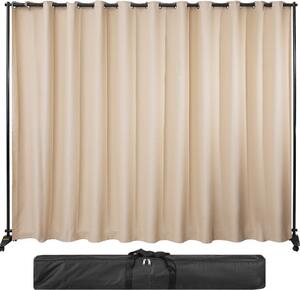 Divisorio per tende 300,5 x 257,5 cm - Set divisorio con struttura in lega di alluminio - Tenda oscurante - Borsa Oxford portatile inclusa - Schermo privacy estensibile - 4 rotelle