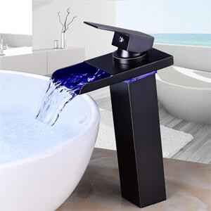 Miscelatore monocomando a cascata per bagno, con sensore di temperatura