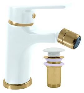 Slezák-RAV Slezák Rav CO145KBZ Miscelatore per bidet bianco/oro Colore: bianco/oro, Dimensione: 1/2''