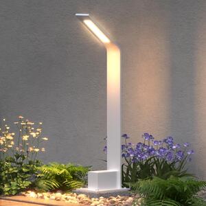 Doporro Lampione da Giardino 40 cm IP65 con LED 6W 3000K C Paletto Luminoso da Esterno in Alluminio Bianco Opaco per Sentieri, Vialetti, Terrazze e Cortili, Design Moderno