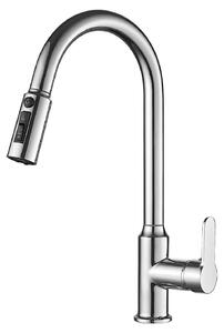 Rubinetto da cucina triplo, miscelatore 3-in-1 per filtro dell'acqua, girevole a 360°