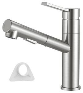Rubinetto da cucina con doccetta estraibile, in acciaio inossidabile, girevole a 120°