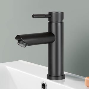 Rubinetto per lavabo da bagno, miscelatore monocomando con rivestimento nero