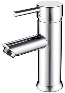 Rubinetto per lavabo, miscelatore monocomando cromato per bagno