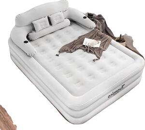 Materasso ad aria, pompa integrata, comodo per 2 persone, grigio 203x152x48cm