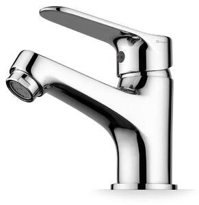 Rubinetto per lavabo | Miscelatore monocomando per bagno, finitura cromata