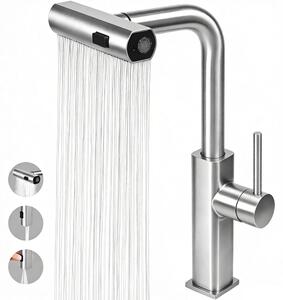 Rubinetto da cucina con doccetta, estensibile e a cascata, girevole a 360°
