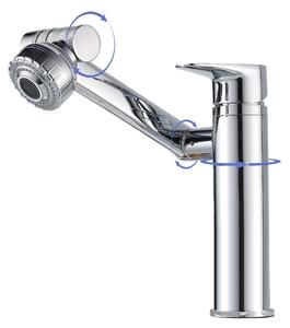 Miscelatore a risparmio idrico per bagno, girevole a 360 gradi, rubinetto monocomando per lavabo, per acqua calda e fredda