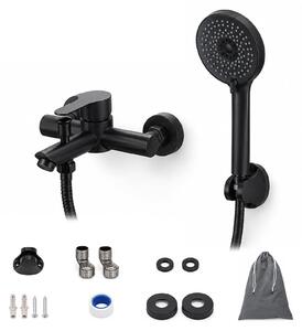 Miscelatore monocomando nero per lavabo con doccetta manuale, 3 getti