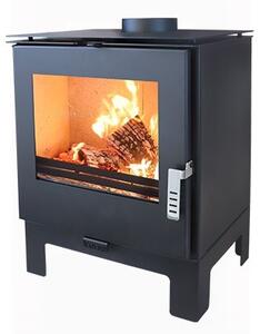 Stufa a legna moderna modello Kara L, efficienza energetica A 80,20%, 7,5 kW, 510 x 500 x 742 mm