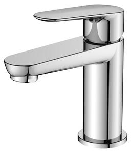 Rubinetto per lavabo, monocomando, per bagno, altezza 85 mm, a risparmio energetico, in ottone cromato