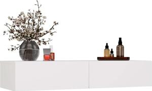 BDW, toletta a muro, 110×40×20 cm, con 2 cassetti, MIKA, bianco