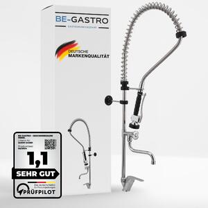 Rubinetto professionale per lavaggio stoviglie, con doccetta e maniglia